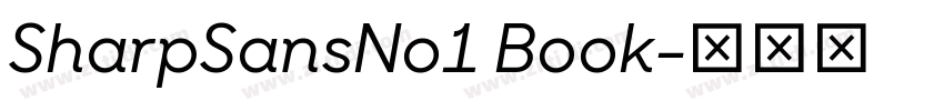 SharpSansNo1 Book字体转换